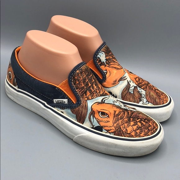 vans slip on koi fish